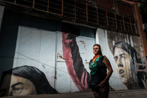 Argentinian human rights activist On assignment for Stern Magazine