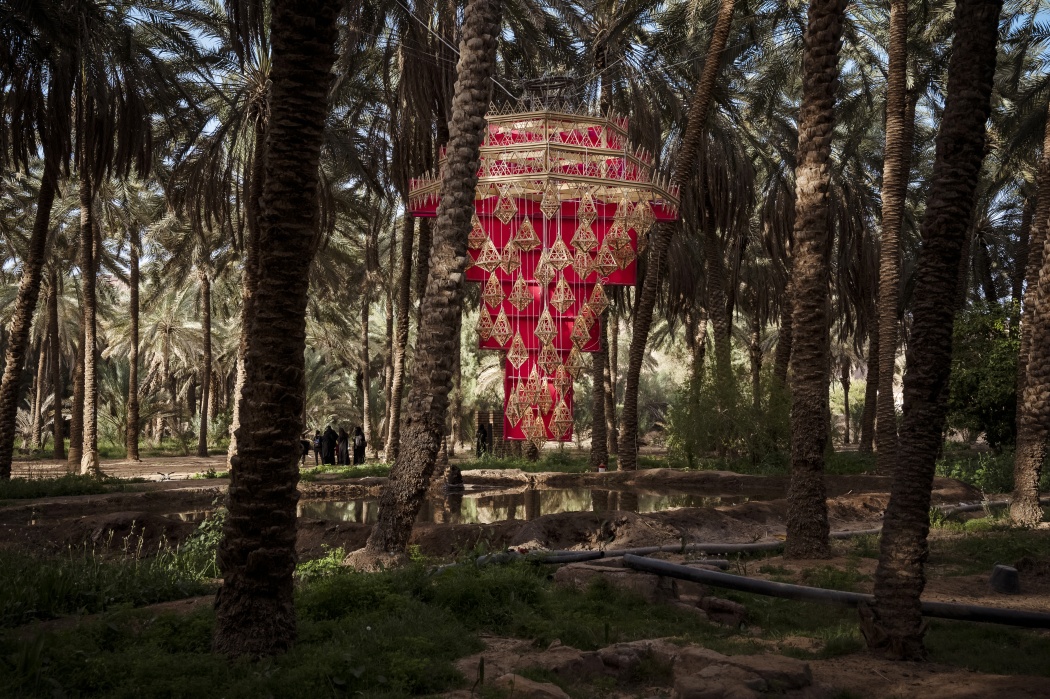 An artwork exhibited at Alula Oasis Reborn's exhibition.